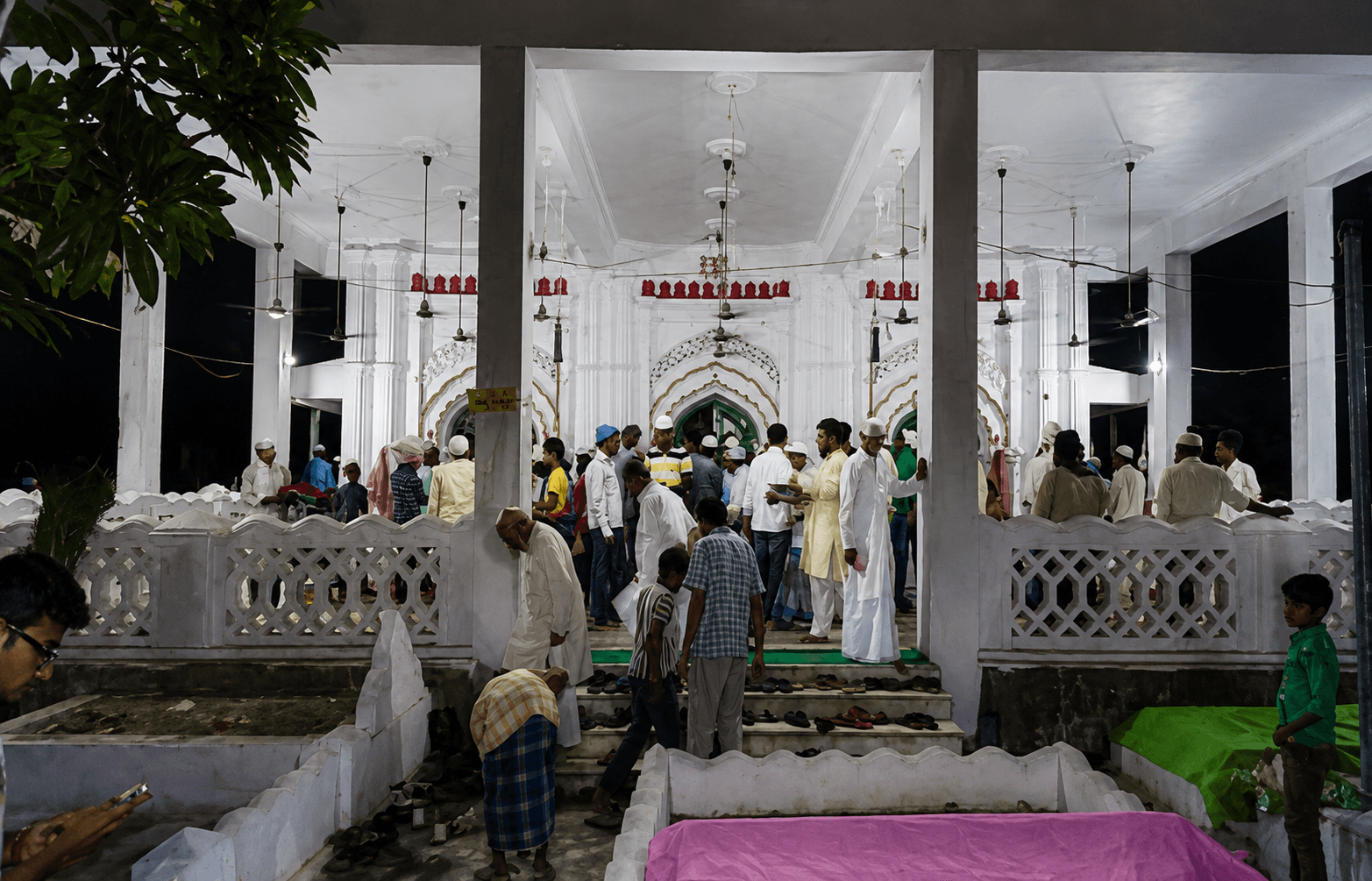 Devotees gathered at Bazidpur Mosque during Urs